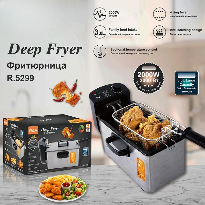 Kitchen Appliances Small - Fritadeira Elétrica Compacta para Uso Doméstico