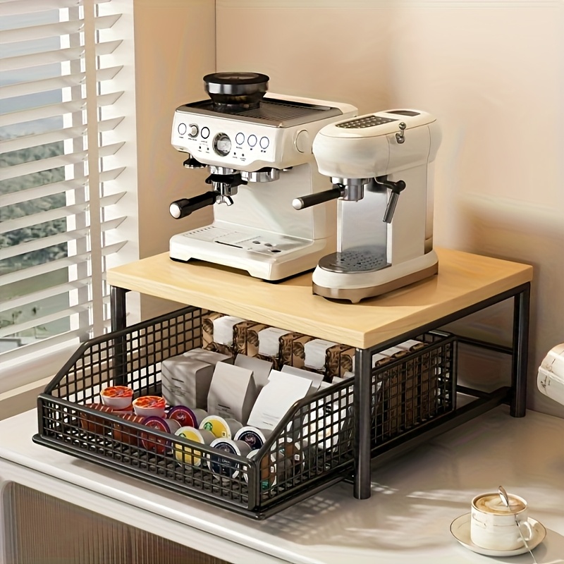 Kitchen Appliances Small - Suporte para Cafeteira com Cesto de