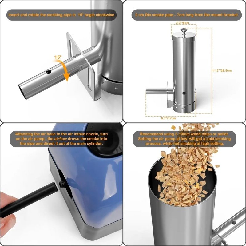 Fumante elétrico portátil para - Electric Smoker Bbq avaliação e preço