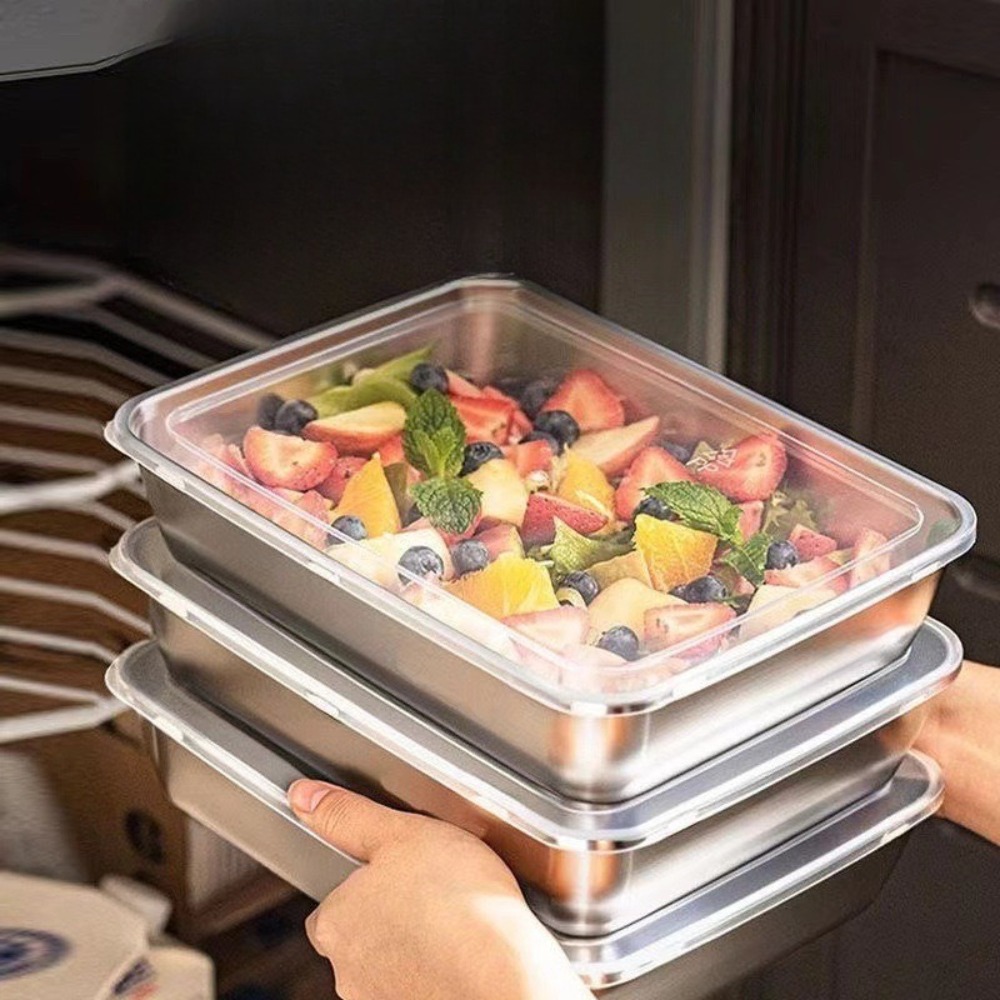 Bandeja de Servir em Aço Inoxi - Kitchen Appliances Organizer avaliação e preço