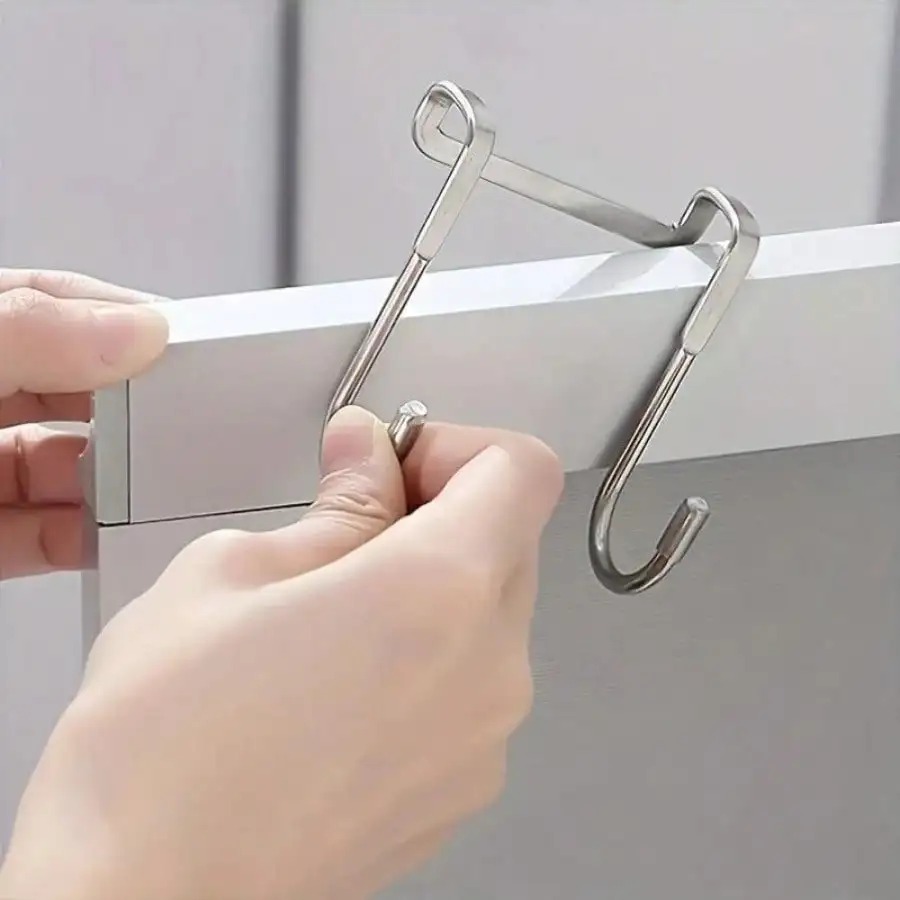 1/5 peças de gancho duplo em f - Kitchen Appliances Organizer avaliação e preço