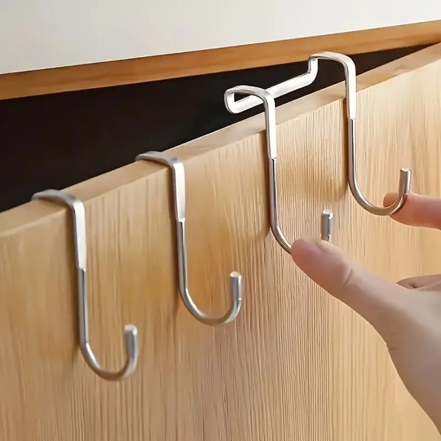 1/5 peças de gancho duplo em f - Kitchen Appliances Organizer avaliação e preço