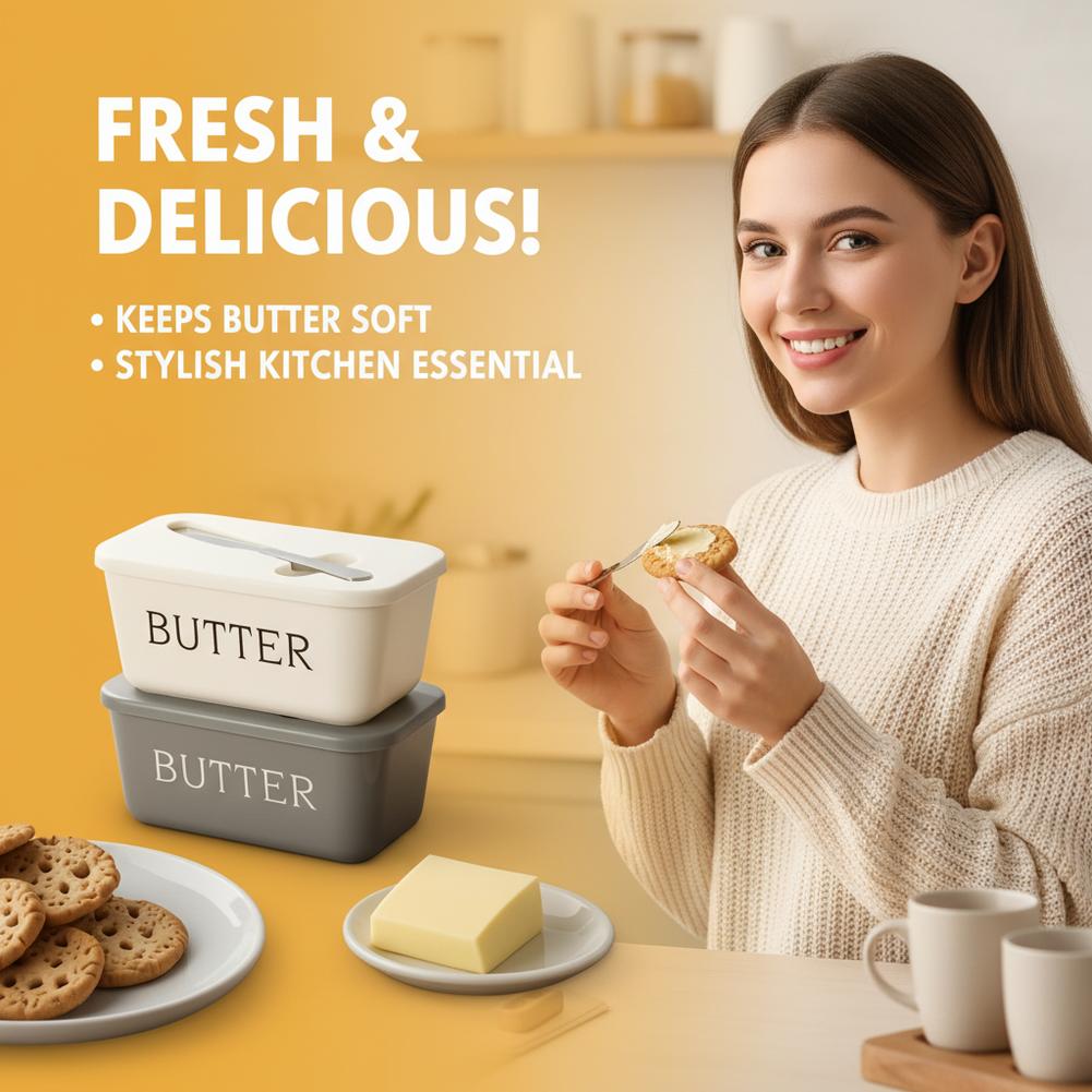 Manteigueira de PP com Tampa e - Kitchen Appliances Organizer avaliação e preço